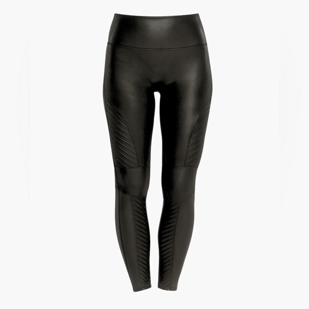 SPANX NWT Faux Leather Moto Legging Medium Petite
